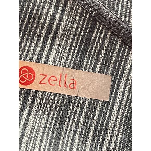 Zella Live In High Waisted Gray Mesh Stripe Yoga Crop Pant Size Small - Picture 7 of 8